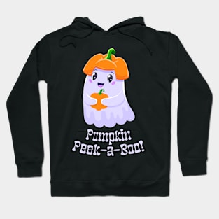 Pumpkin Peek-a-Boo! - Playful Ghost Halloween Hoodie